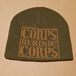 Marines Corps Behind The Corps Knitted Beanie One Size Reversible Winter Cap
